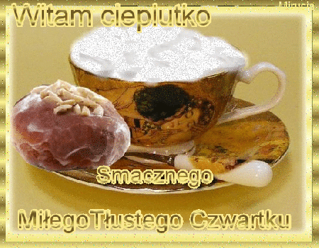 Cappuccino i pączek na tłusty czwartek